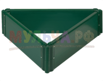 Клумба-конструктор из ПВХ, 3 панели, длина 0.9 м, зеленый