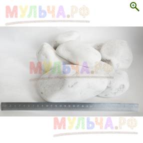 Мрамор белый галтованный, 90-150 мм - Мрамор белый и галтованный - купить у производителя Мульча.рф