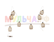 Гирлянда, L207 W6 H8,5 см, (подсветка, 2xАА не прилаг.)