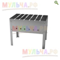 Мангал разборный с 6 шампурами, 400х240 мм