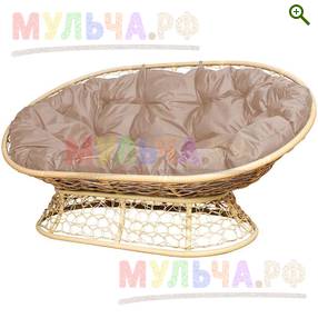 Диван МАМАСАН с ротангом бежевый - Садовая мебель - купить у производителя Мульча.рф