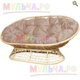 Диван МАМАСАН с ротангом белый - Садовая мебель - купить у производителя Мульча.рф