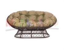 Диван МАМАСАН с ротангом коричневый