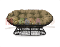 Подробнее о товаре Диван МАМАСАН с ротангом черный...