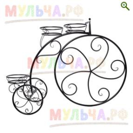 Цветочница Велосипед на 3 горшка - садовый декор - купить у производителя Мульча.рф