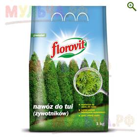 Florovit гранулированный для туи, пакет 1 кг - Удобрения Флоровит (Florovit) - купить у производителя Мульча.рф