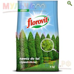 Florovit гранулированный для туи, мешок 3 кг - Удобрения Флоровит (Florovit) - купить у производителя Мульча.рф