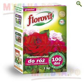 Florovit гранулированный пролонгированного действия для роз и других цветущих кустарников, коробка 1 кг - Удобрения Флоровит (Florovit) - купить у производителя Мульча.рф