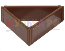 Клумба-конструктор из ПВХ, 3 панели, длина 1.1 м, цвет коричневый