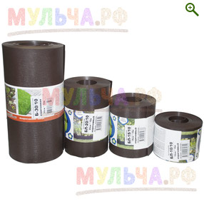 Бордюрная лента рифленая, коричневая - Бордюры, ленты, решетки - купить у производителя Мульча.рф