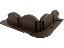 Бордюр пластиковый декоративный Волна, коричневый - Садовые бордюры пластиковые - купить у производителя Мульча.рф