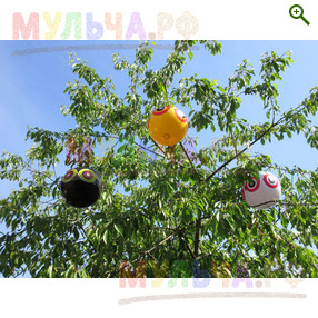 Шар для отпугивания птиц виниловый, Желтый, 40 см - Отпугиватели птиц ...