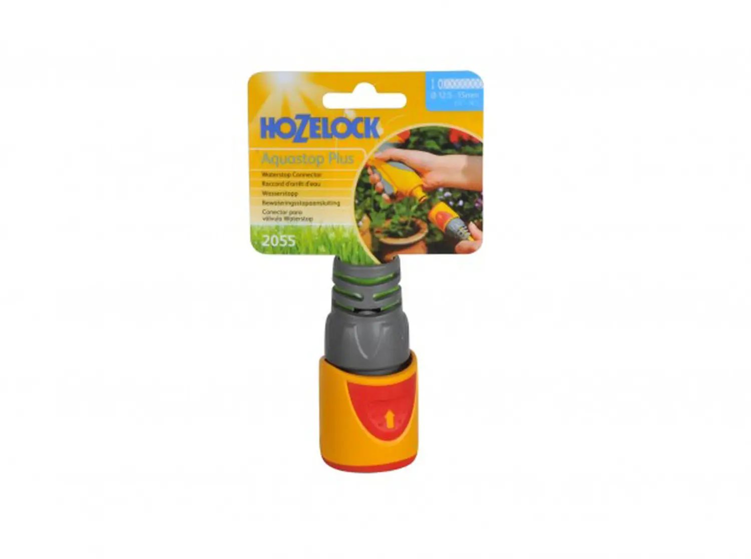 Hozelock 2055 Коннектор aquastop Plus (12,5 мм и 15 мм), шт