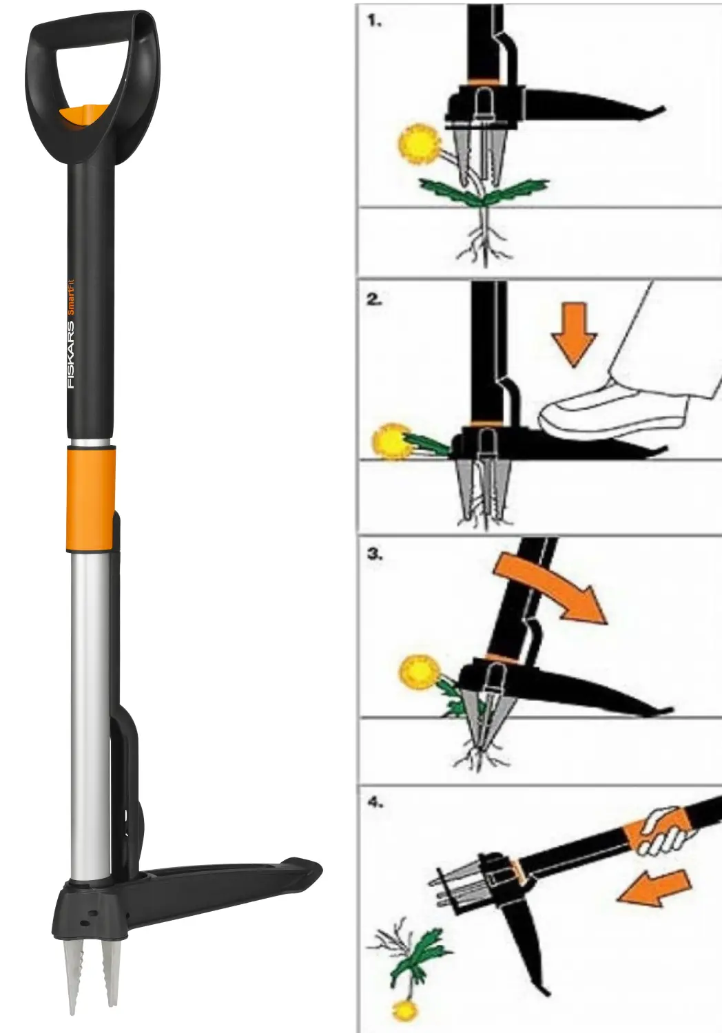 Fiskars, Удалитель сорняков телескопический SmartFit, арт 1020125