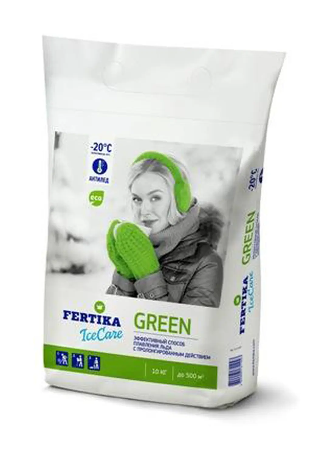 Fertika противогололедный IceCare GREEN (-20°), 10 кг