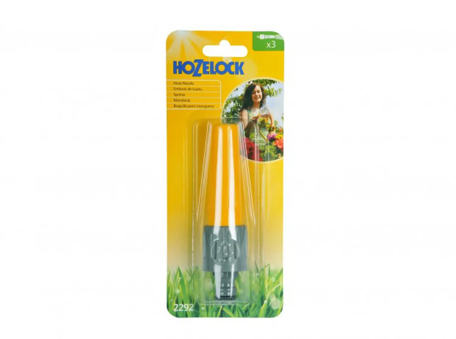 Hozelock 2292 Наконечник для шланга. Регулировка потока от струи до мелкого разбрызгивания, шт