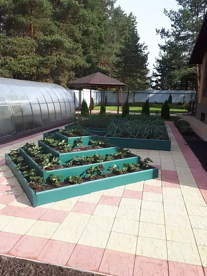 Добор для грядки из ПВХ, зеленый, (h 0,22 м, 2 борта * 1,0 м), уп