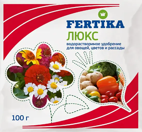 Фертика водорастворимое Люкс кристаллический, пакет 100 г (финский)