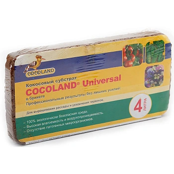 Cocoland Субстрат кокосовый в брикетах Cocoland Universal, 4 л