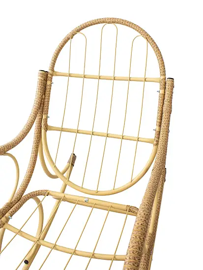 Кресло-качалка Элит, разборное, бежевое, подушка Лен