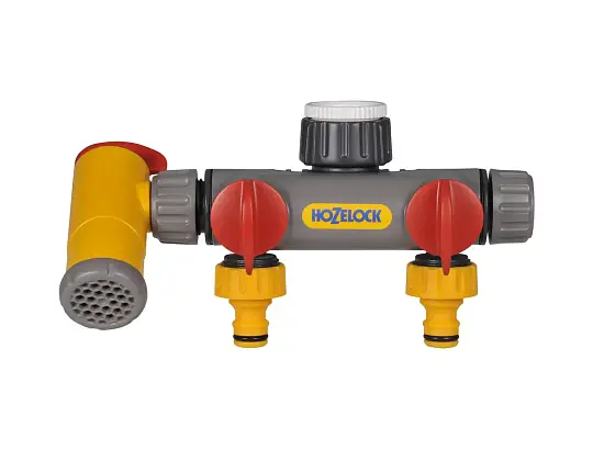 Hozelock 2250 Разделитель потоков с краном Flow мax 1/2" (12,5мм), 3/4" (19мм), 1" (25мм), шт