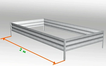Грядка Perfo металл, 0,2 * 2,0 * 0,7 м, уп