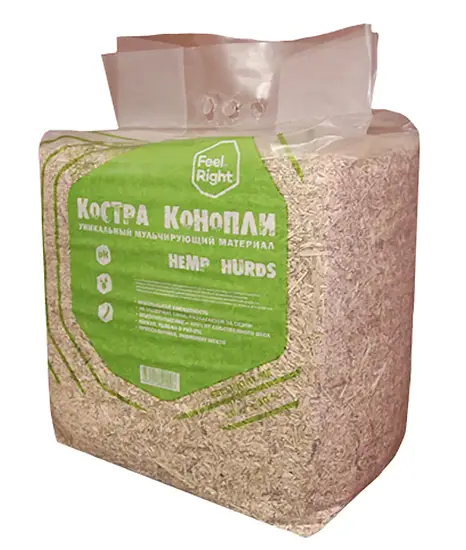 Костра конопляная, мелкая 0-3 см, большой брикет 180 л
