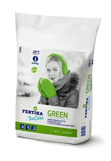 Fertika противогололедный IceCare GREEN (-20°), 10 кг