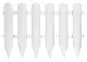 Бордюр Штакетник, белый, (4 модуля * 0.6 м), 0,4 x 2.4 м, кор