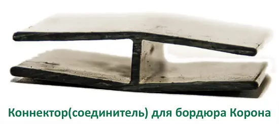 Коннектор(соединитель) для бордюра Корона, шт