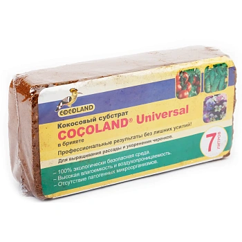 Cocoland Субстрат кокосовый в брикетах Cocoland Universal, 7 л